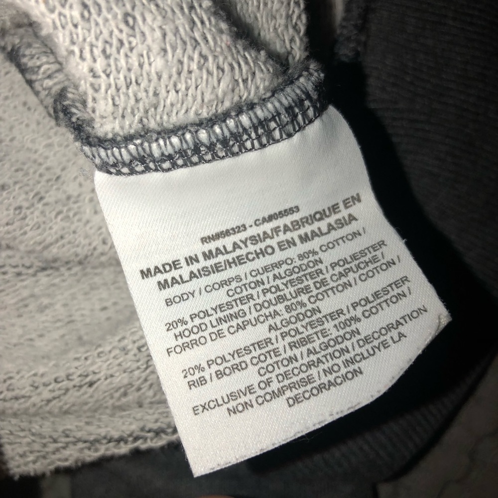 Nilke Big Swoosh Gray Vintage Hoodie Medium - Picture 10 of 10